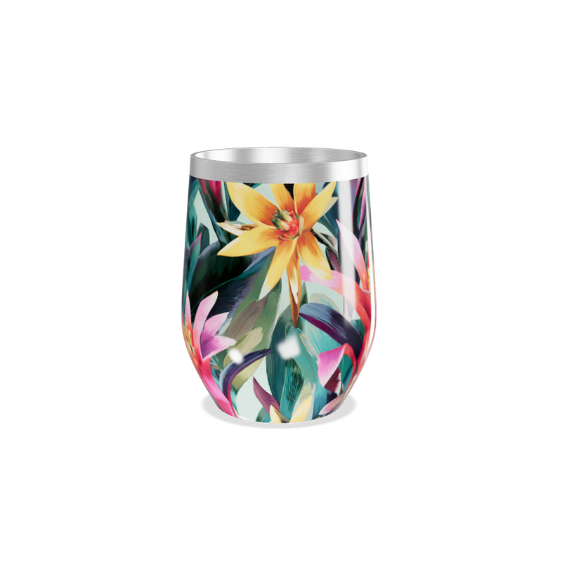 Copo Térmico Slim - Estampa Floral Aço Inox