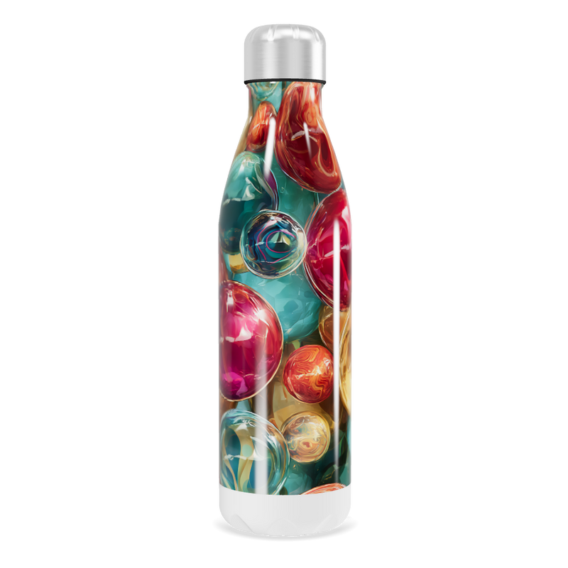Garrafa Inox - Estampa Colorida Esférica