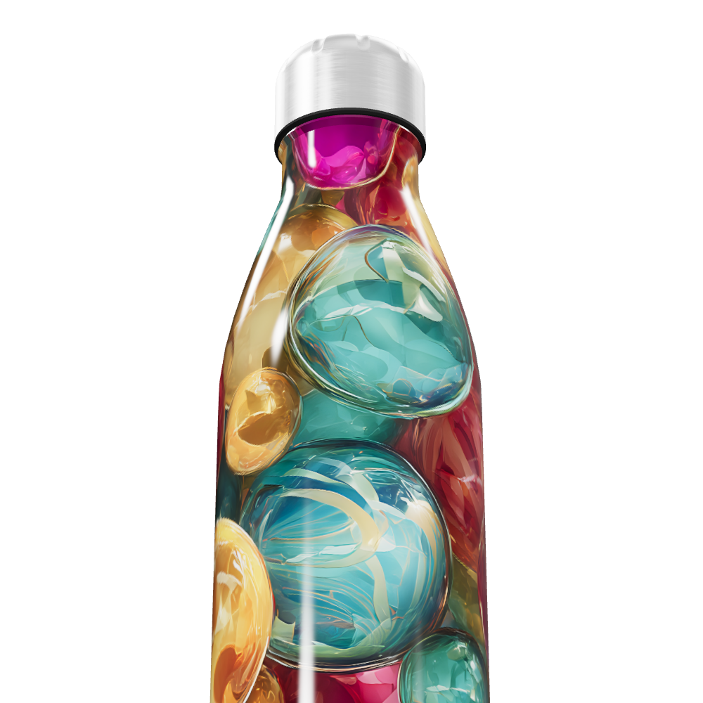 Garrafa Inox - Estampa Colorida Esférica